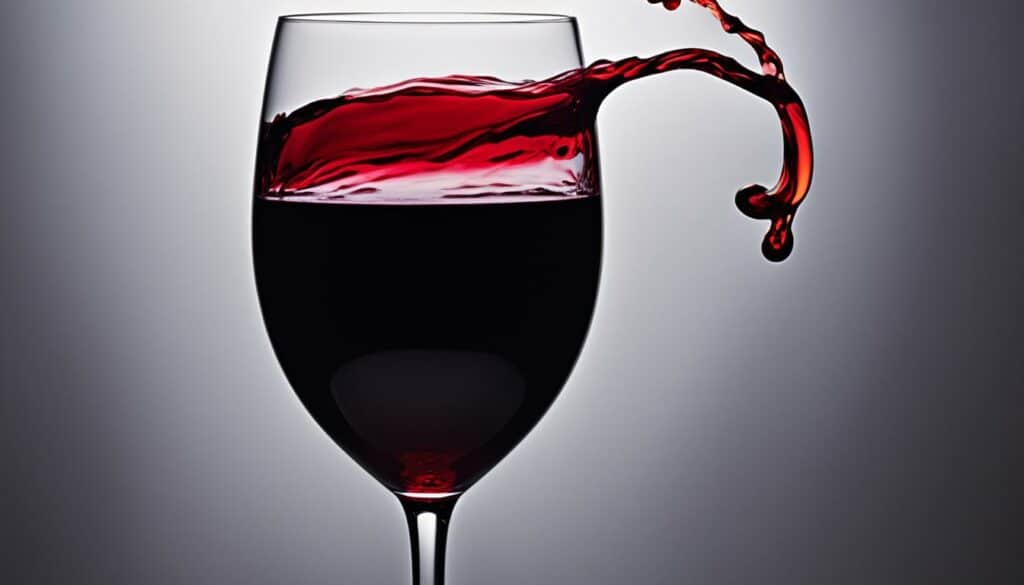 Primitivo Weinfarbe im Glas