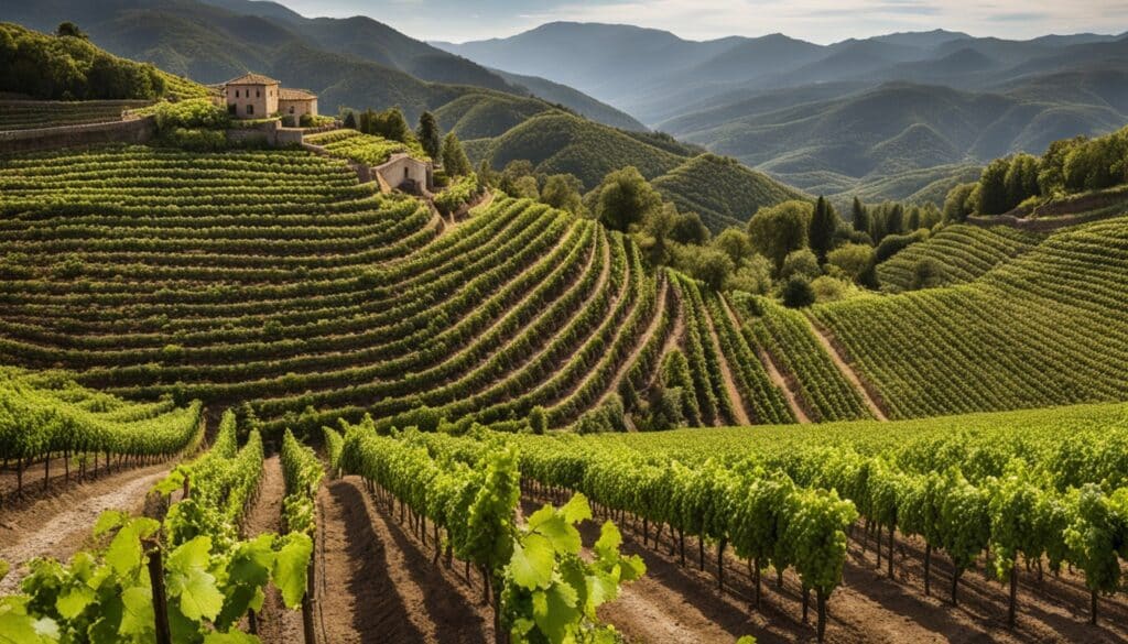 Weinbauterrassen in Steillagen